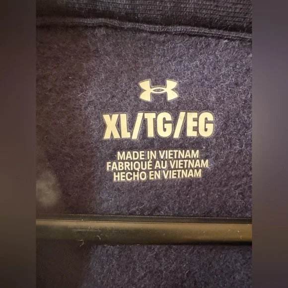 NWT Under Armour ColdGear Rival Fleece Fitted Full Zip Hoodie Navy Blue Men's XL - Picture 5 of 7